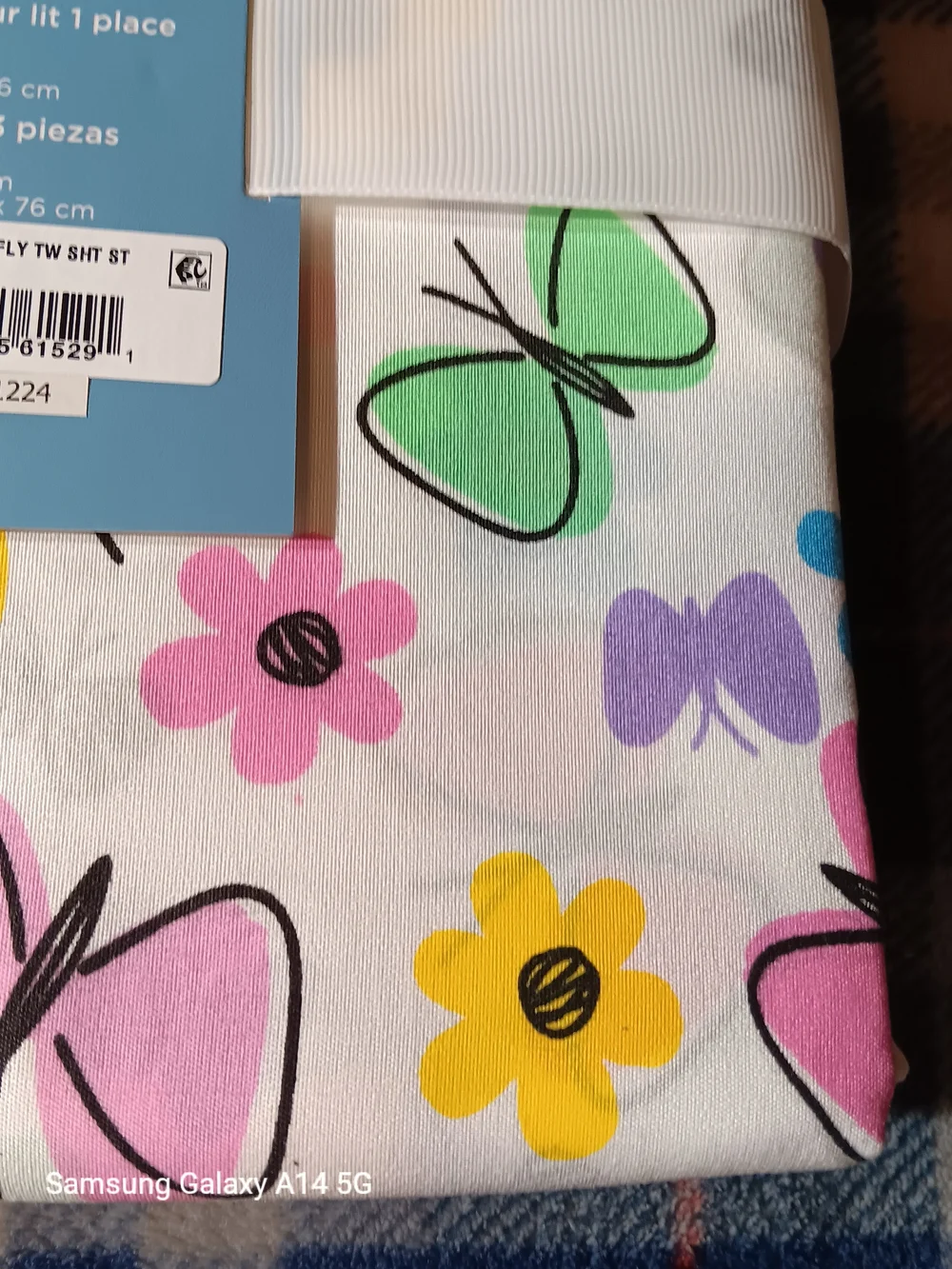 Dream Factory Twin Sheet Set - Pastel Floral & Butterfly Print